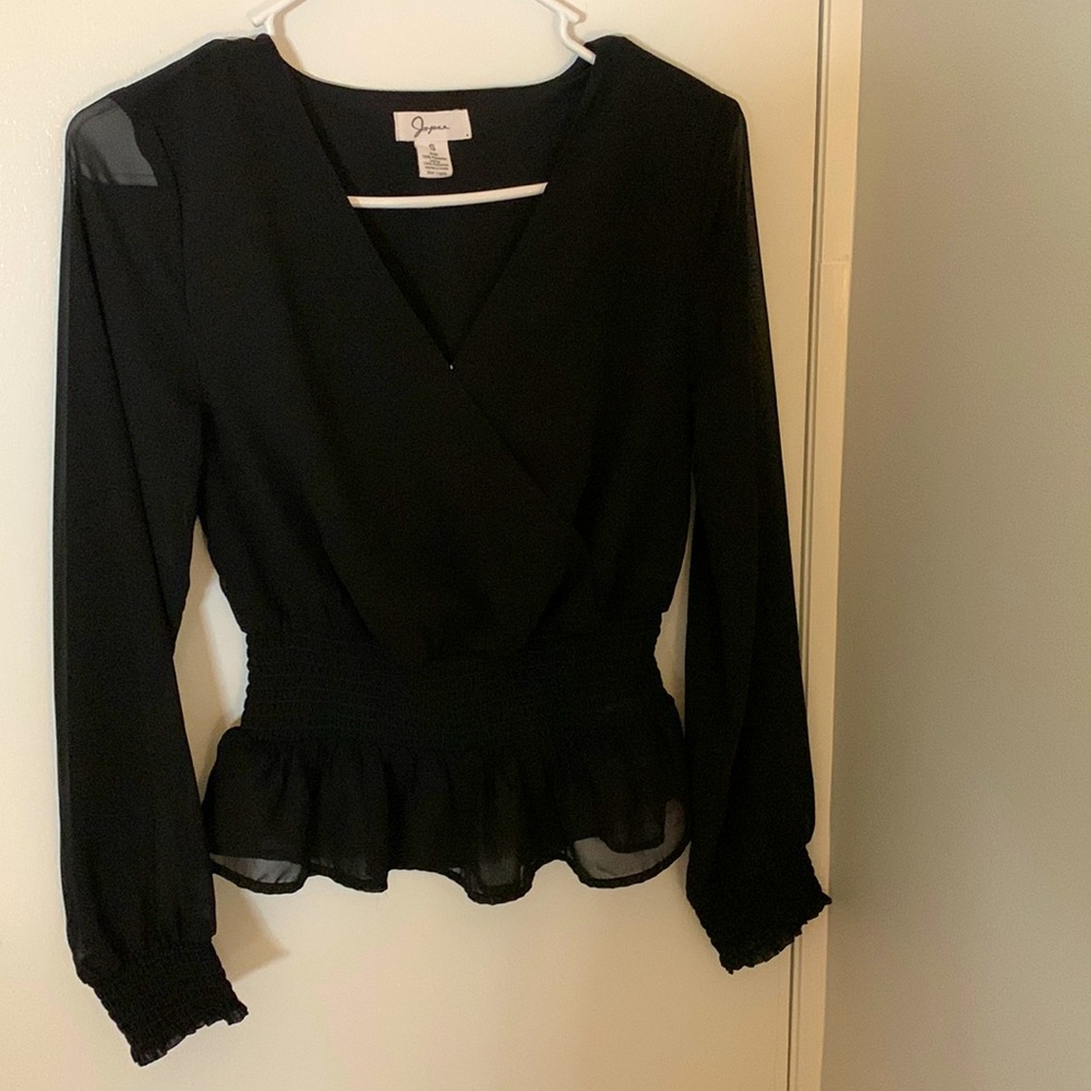 Japna black boho top, size S